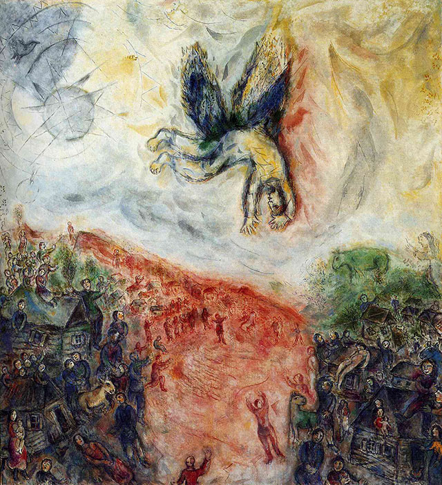 La caída de Ícaro - Marc Chagall, 1975